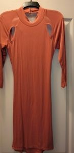 Sexy Mauve colored cutout midi dress